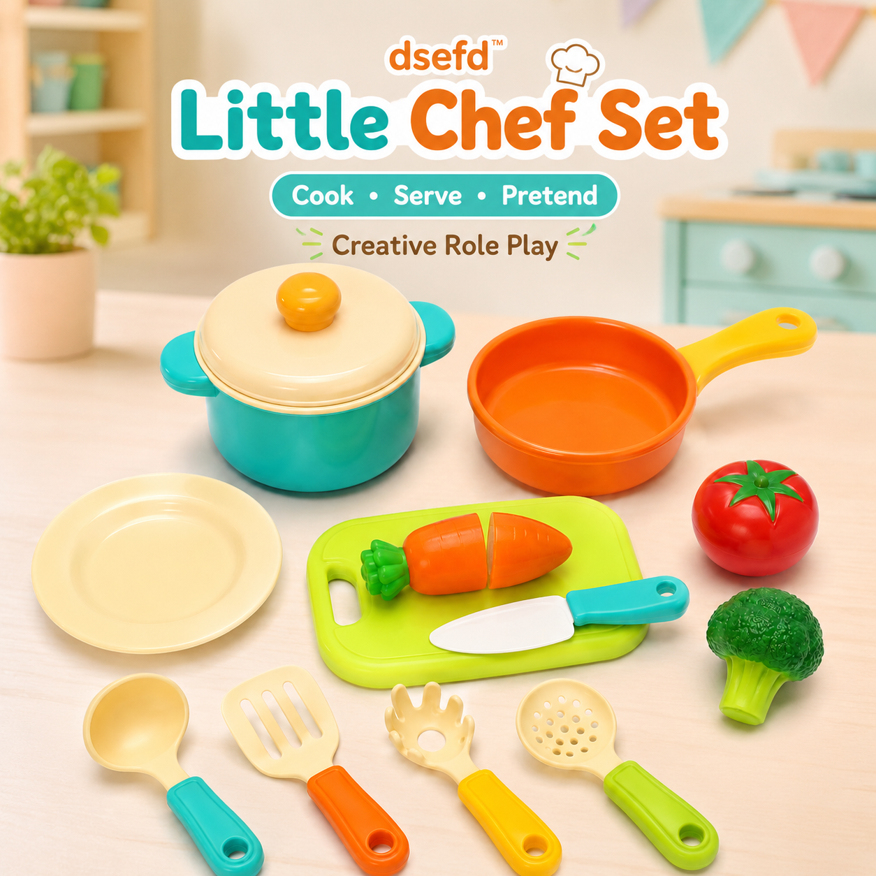 dsefd™ Little Chef Pretend Cooking Set