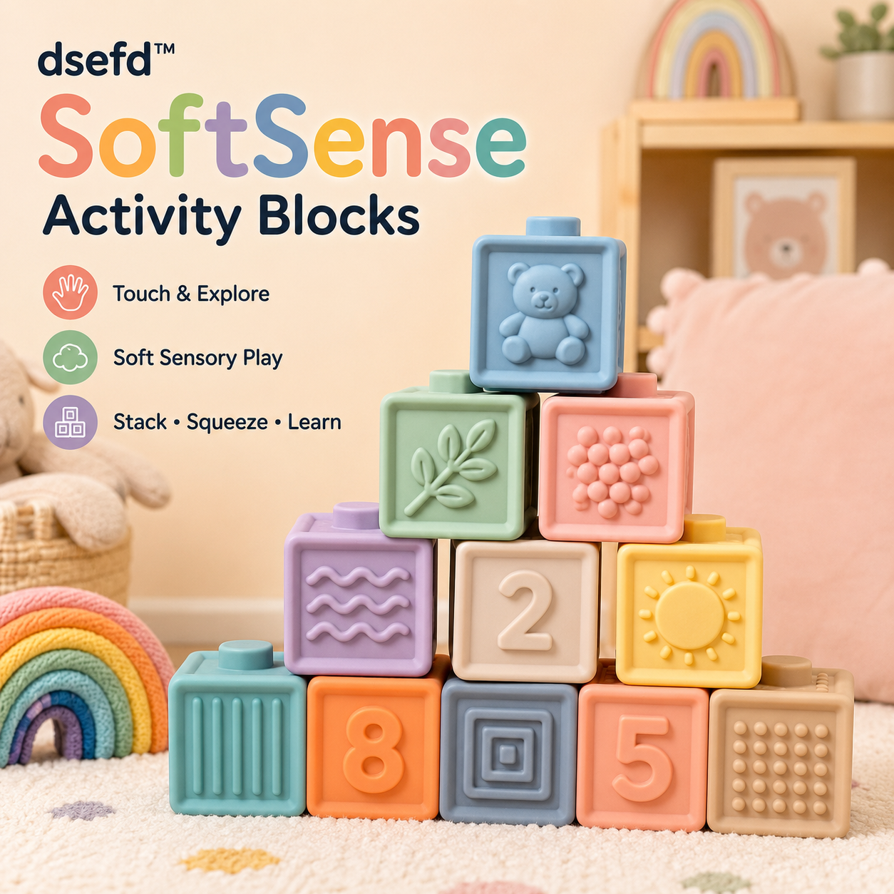 dsefd™ SoftSense Textured Activity Blocks