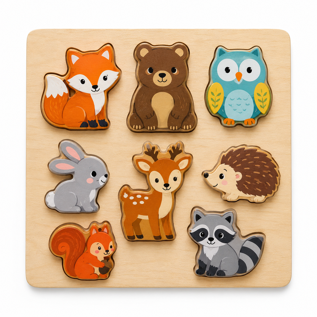 dsefd™ Woodland Friends Wooden Shape Puzzle